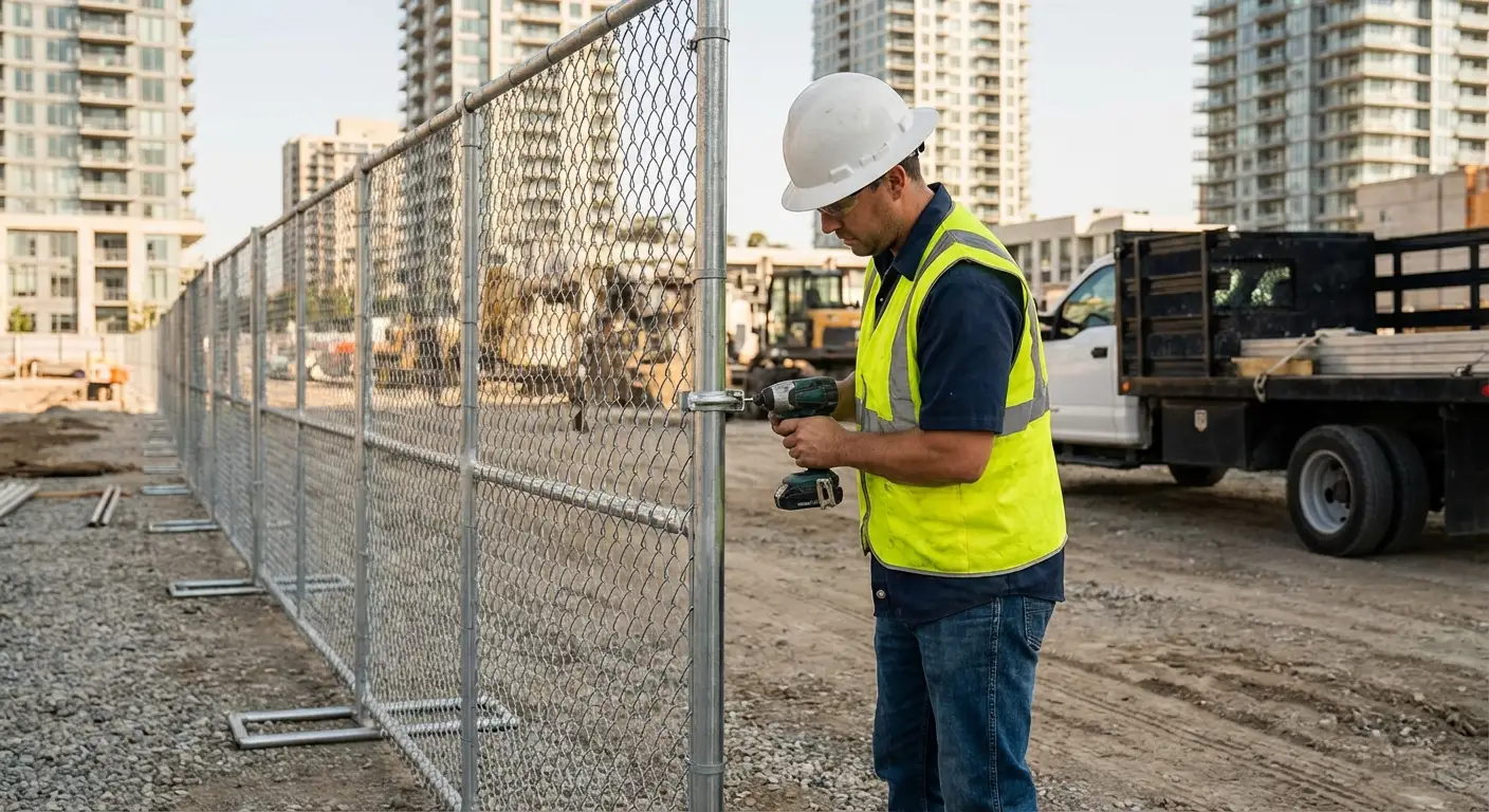 Downtown Bonita Springs temporary fencing and site security