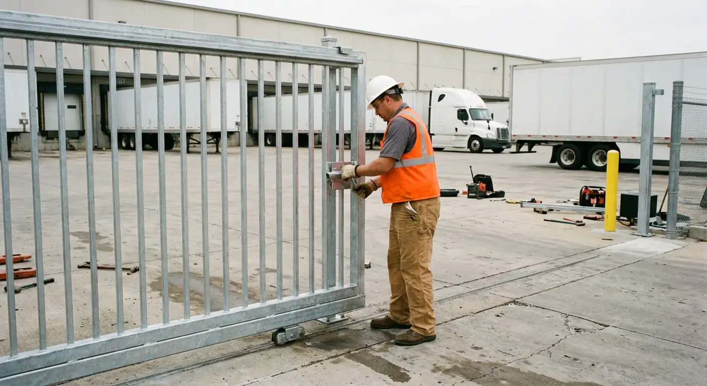 Heavy-duty temporary fencing installation in Bonita Springs