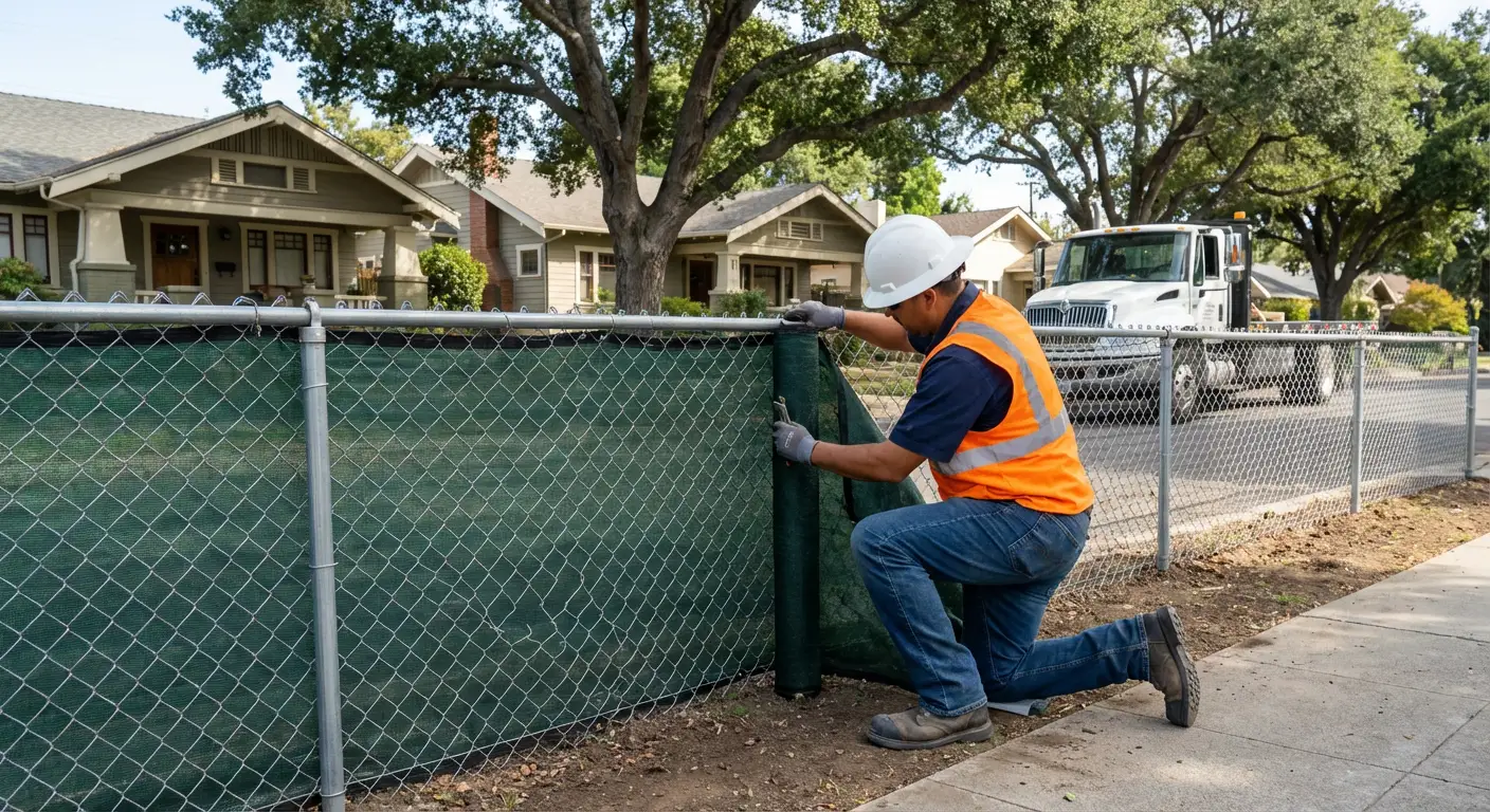Temporary fence installation in Bonita Springs