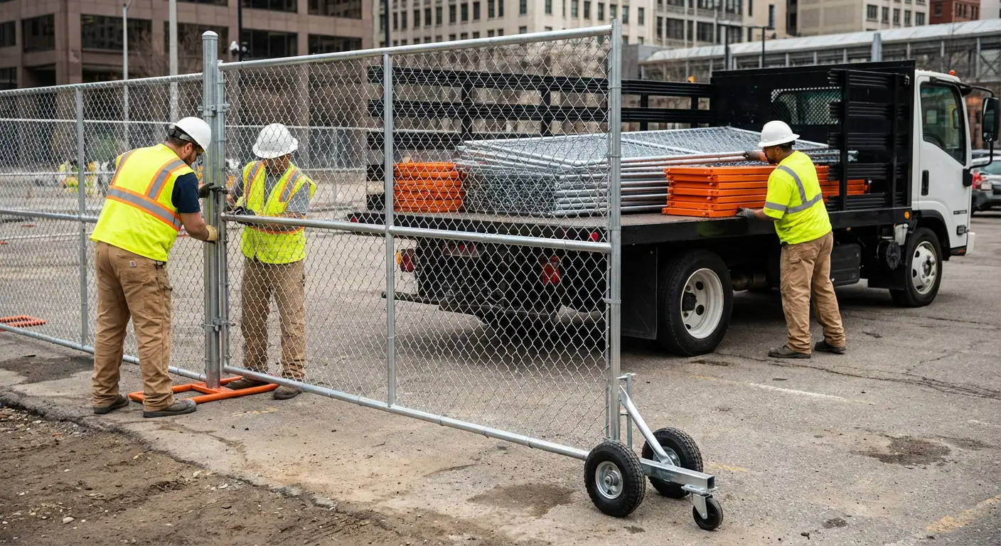 Temporary gate rental installation site in Bonita Springs