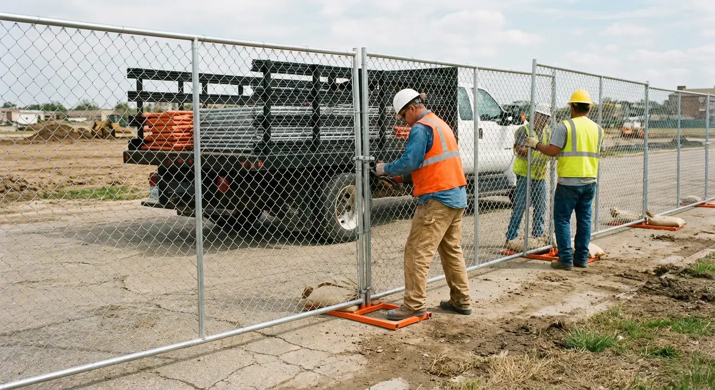 Temporary fencing deployment in Bonita Springs, FL