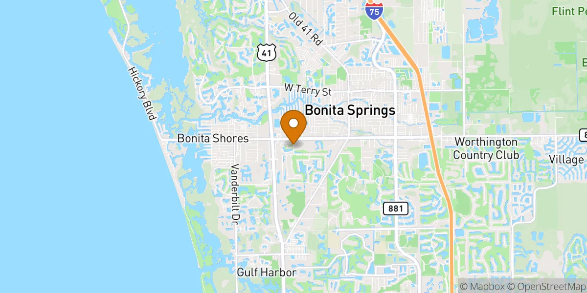 Spanish Wells neighborhood map in Bonita Springs, FL