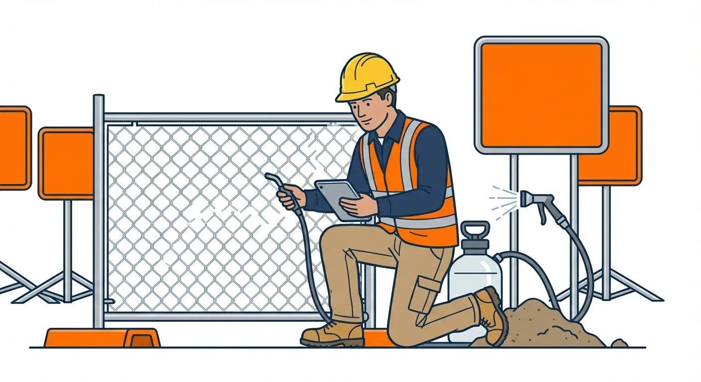 SWPPP Dust Compliance Warning Signs Infographic in Bonita Springs, FL